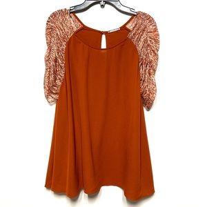 Loeffler Randal Ruched Sleeves Silk Tunic Top 8